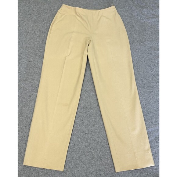 PIAZZA SEMPIONE WOMEN'S AUDREY BEIGE STRATCH STRAIGHT CROPPED PANTS Sz 4/IT 40 - Picture 1 of 16